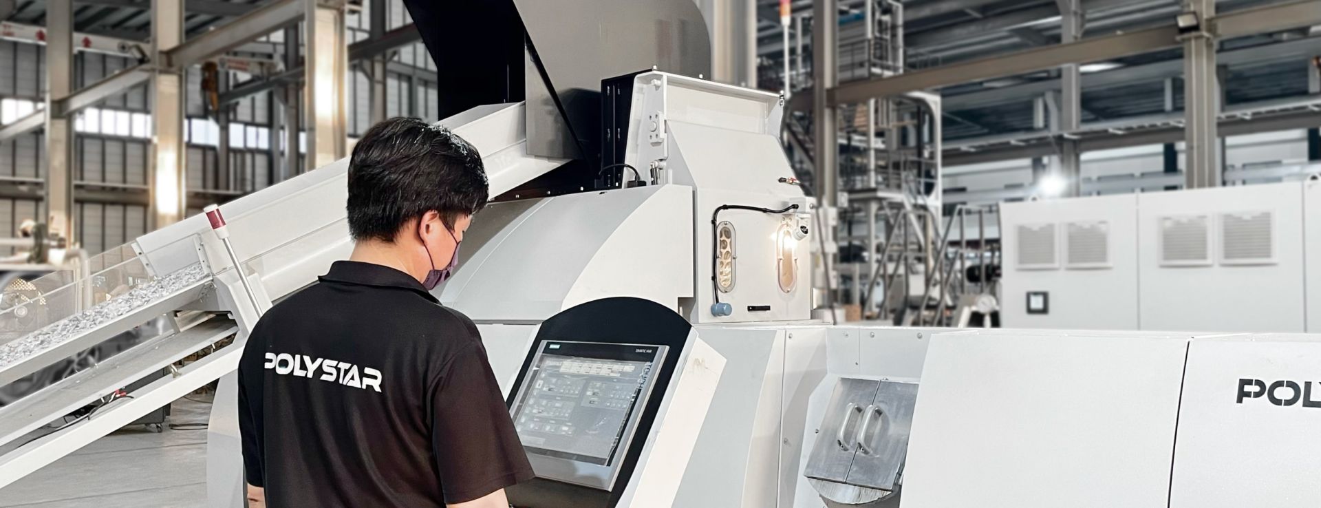 POLYSTAR recycling machine ensuring smooth operations with minimal downtime.